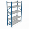 Grundregal, Steck-system, 5 Böden, HxT 2000x300 mm, Breite 750-1300mm